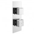 Hudson Reed Dual Handle square concealed chrome shower valve with diverter for temperature and water flow control
