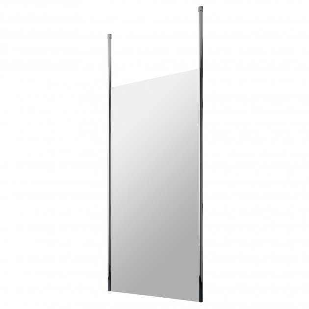 Hudson Reed Chrome Ceiling Post 1100mm wide wet room screen with clear 8mm glass and chrome finish
