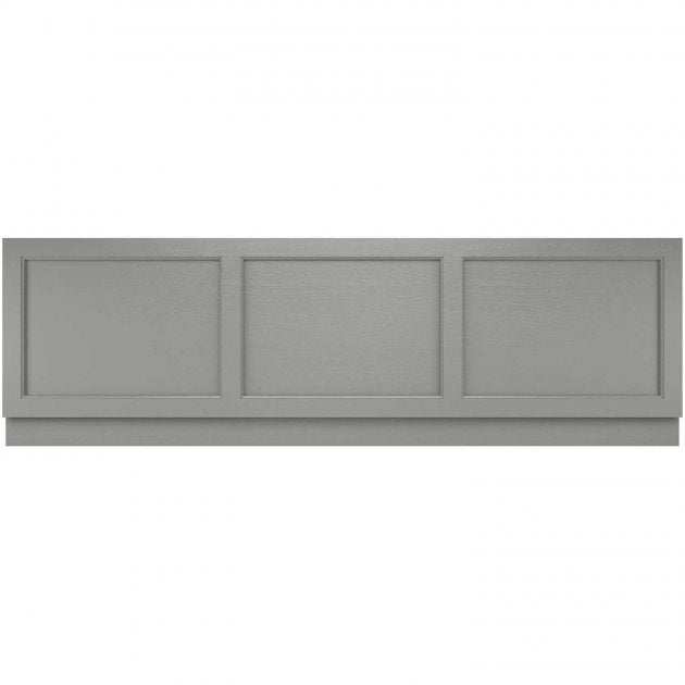Storm grey Old London traditional bath front panel by Hudson Reed, 560mm high, 1795mm wide, classic design