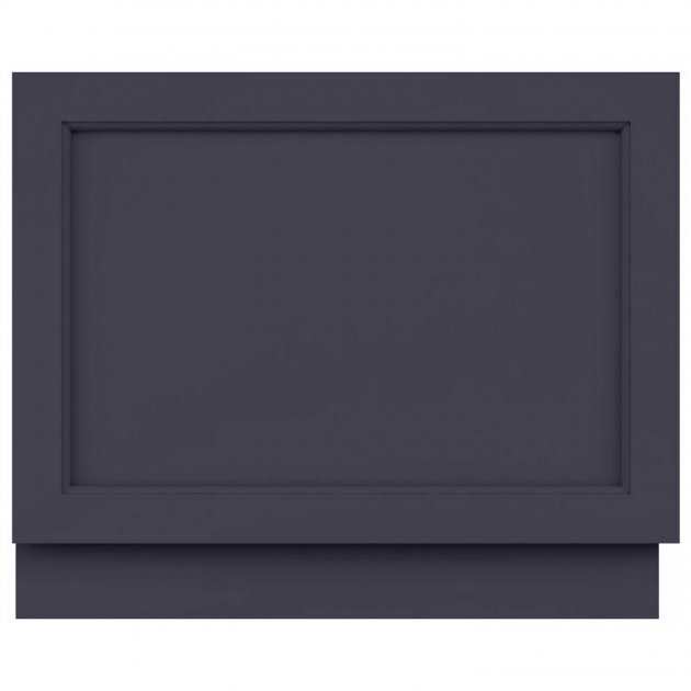 Hudson Reed Old London traditional bath end panel in twilight blue, 560mm high by 680mm wide, durable MDF construction with vintage style.