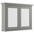 Hudson Reed Old London traditional mirrored bathroom cabinet in storm grey wooden frame with two doors and storage space, 1050mm wide
