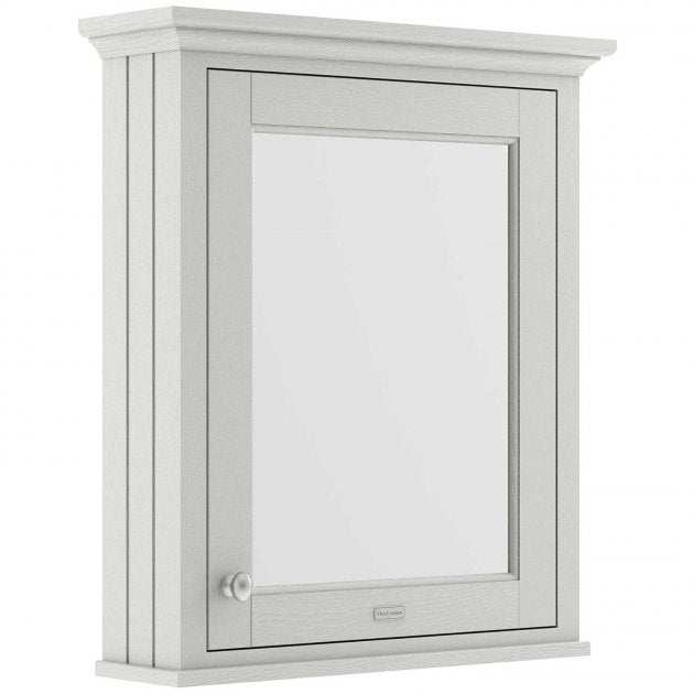 Hudson Reed Old London traditional bathroom cabinet with mirrored door in timeless sand finish, 650mm wide