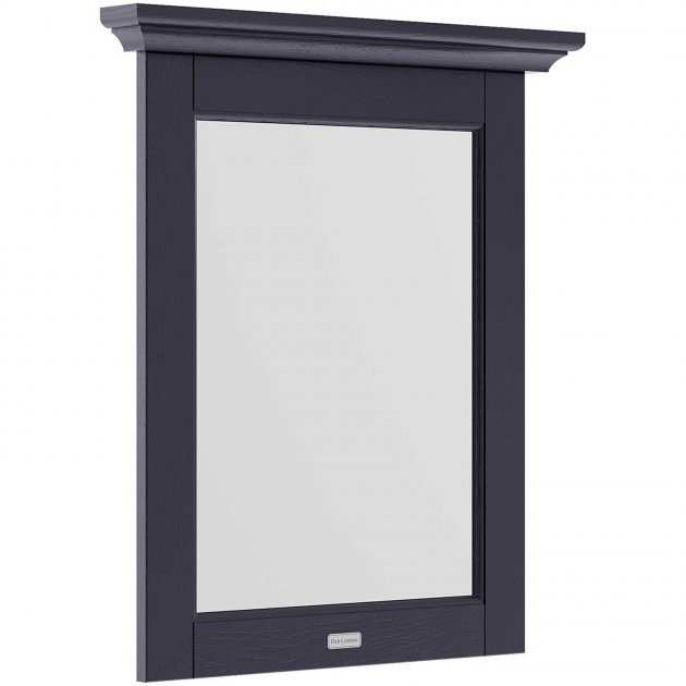 Hudson Reed Old London traditional bathroom mirror 600mm wide with twilight blue frame and classic design