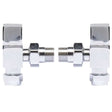 Hudson Reed Pure Square Manual Angled Radiator Valves Pair - Chrome - HT324