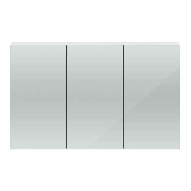 Hudson Reed Quartet Wall Mounted 3 Door Mirrored Cabinet 1350mm Wide -