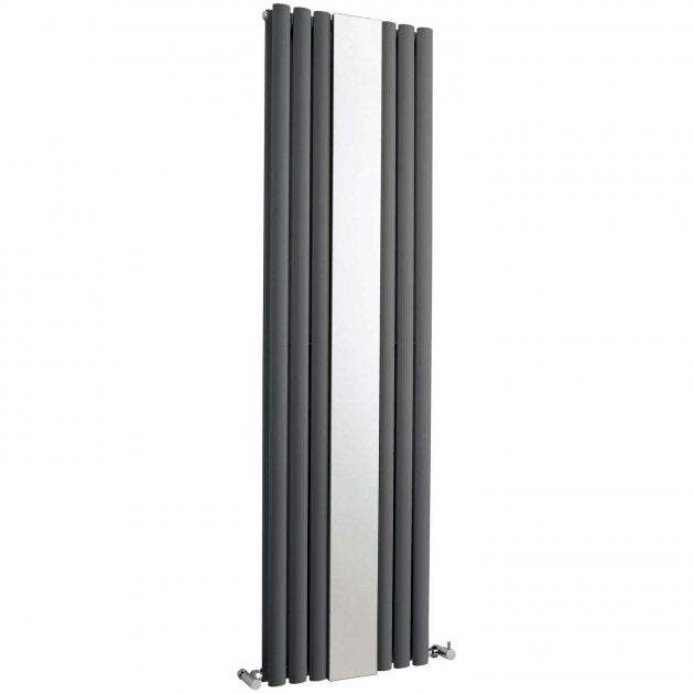 Hudson Reed Revive Modern Double Designer Vertical Radiator Mirror 1800mm High x 499mm Wide - Anthracite - HLA79 - TAP 'N' SHOWER