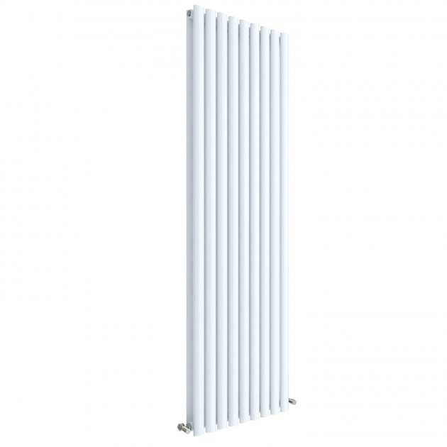 Hudson Reed Revive Modern Double Designer Vertical Radiator 1800mm High x 528mm Wide - High Gloss White - HL327