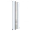 Hudson Reed Revive Modern Double Designer Vertical Radiator Mirror 1800mm H x 499mm W - High Gloss White - HL331