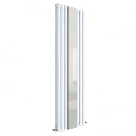 Hudson Reed Revive Modern Double Designer Vertical Radiator Mirror 1800mm H x 499mm W - High Gloss White - HL331