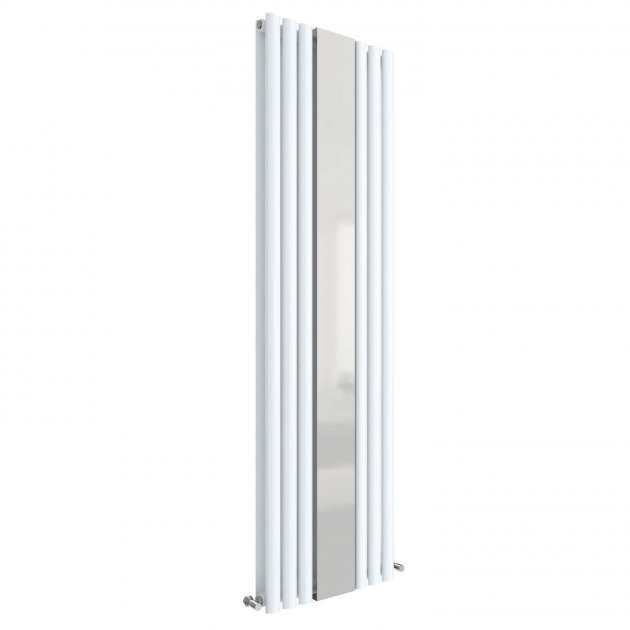 Hudson Reed Revive Modern Double Designer Vertical Radiator Mirror 1800mm H x 499mm W - High Gloss White - HL331 - TAP 'N' SHOWER