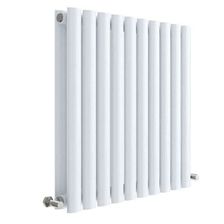 Hudson Reed Revive Modern Double Designer Horizontal Radiator 600mm High x 586mm Wide - High Gloss White - HL338D