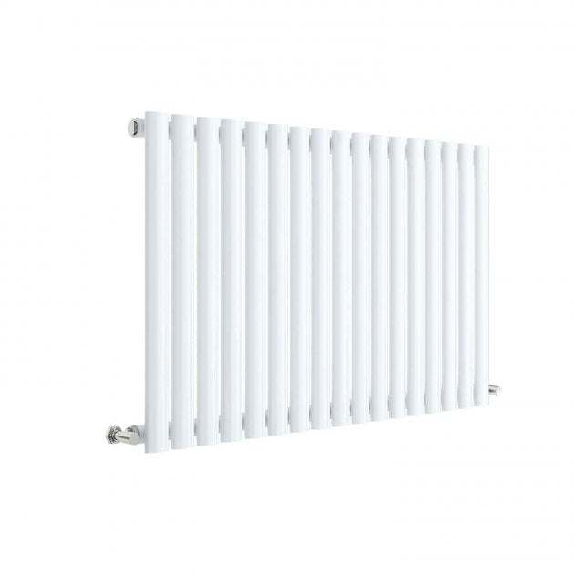 Hudson Reed Revive Single Modern Designer Horizontal Radiator 600mm High x 992mm Wide - High Gloss White - HL339