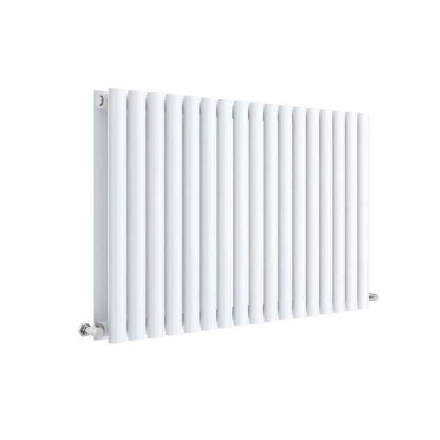 Hudson Reed Revive Modern Double Designer Horizontal Radiator 600mm High x 992mm Wide - High Gloss White - HL339D