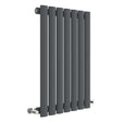 Hudson Reed Revive Modern Single Designer Horizontal Radiator 600mm High x 412mm Wide - Anthracite - HLA37