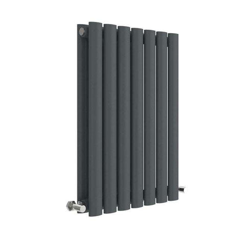 Hudson Reed Revive Modern Double Designer Horizontal Radiator 600mm High x 412mm Wide - Anthracite - HLA37D