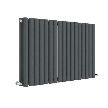 Hudson Reed Revive Modern Double Designer Horizontal Radiator 600mm High x 992mm Wide - Anthracite - HLA39D