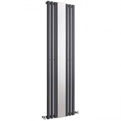 Hudson Reed Revive Central Heating Single Designer Vertical Radiator Mirror 1800mm High x 499mm Wide - Anthracite - HLA78
