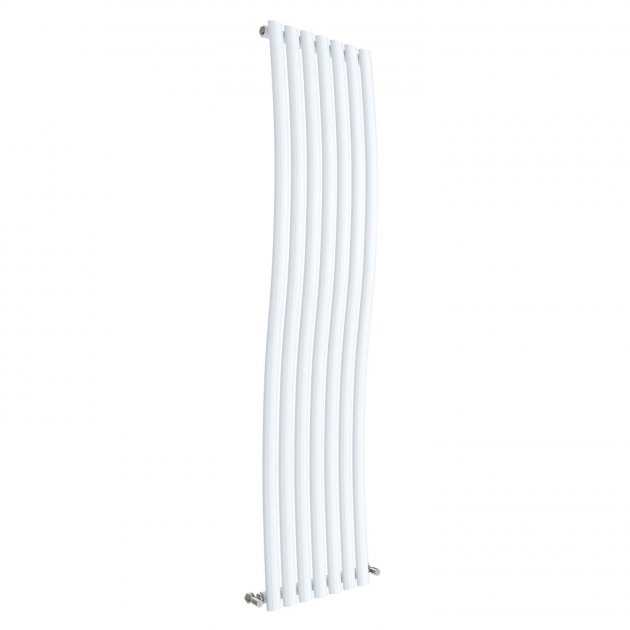 Hudson Reed Revive Modern Wave Designer Vertical Radiator 1785mm High x 413mm Wide - High Gloss White - HLW95 - TAP 'N' SHOWER
