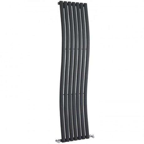 Hudson Reed Revive Wave Modern Designer Vertical Radiator 1785mm High x 413mm Wide - Anthracite - HLA95