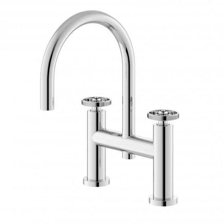 Hudson Reed Pillar Mounted Revolution Bath Filler Tap - Chrome - TIW353