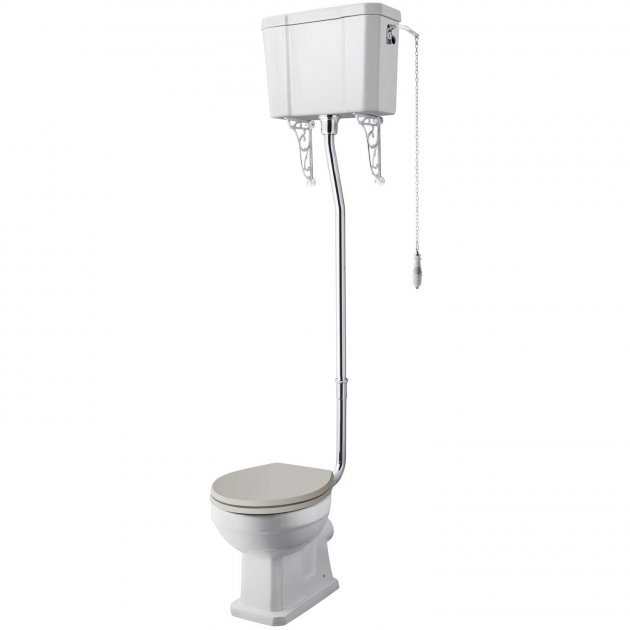 Hudson Reed Excluding Seat Richmond Comfort High Level Toilet with Cistern - White - CCR035 - TAP 'N' SHOWER