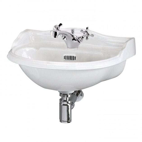 Hudson Reed Ryther 1 Tap Hole Wall Hung Cloakroom Basin 500mm Wide - W