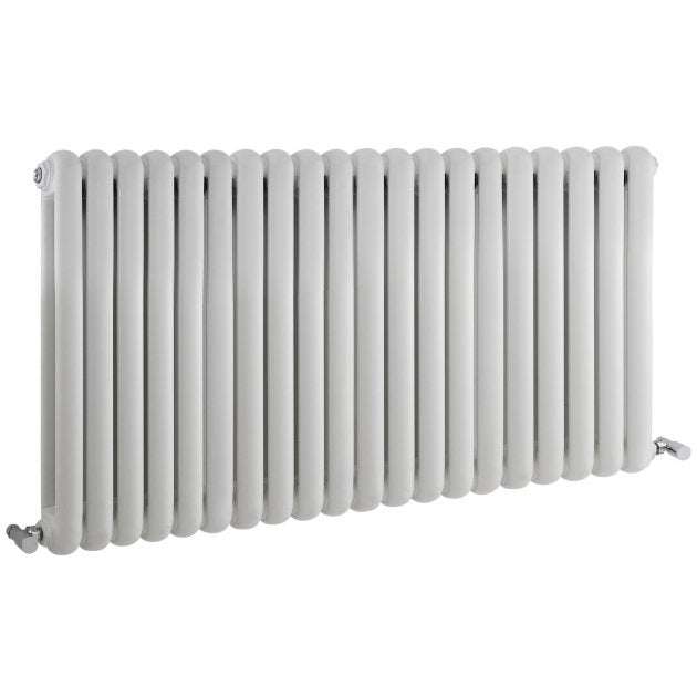 Hudson Reed Salvia Modern Double Designer Horizontal Radiator 635mm High x 1210mm Wide - White - HSA003 - TAP 'N' SHOWER