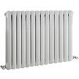 Hudson Reed Salvia Double Horizontal Designer Radiator 635mm High x 853mm Wide - White - HSA004