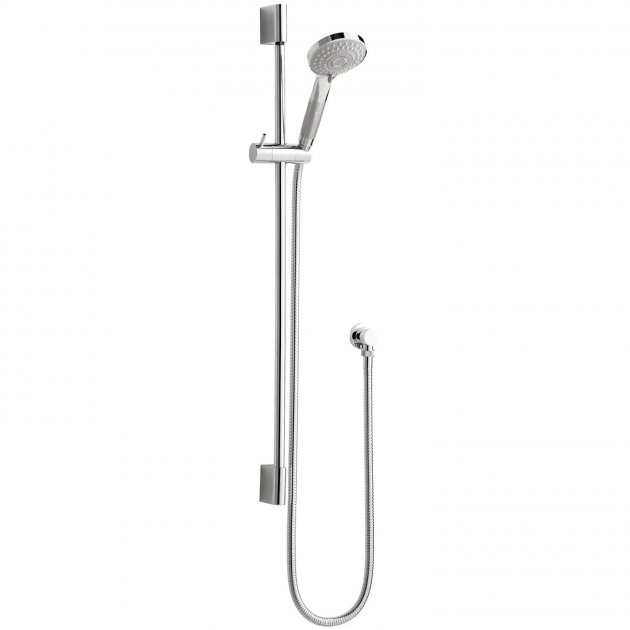 Hudson Reed Slimline Slider Three Function Wall Mounted Handset Shower Rail Kit - Chrome - A3041 - TAP 'N' SHOWER