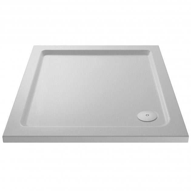 Hudson Reed Slip Resistant Flat Top Modern Square Shower Tray 800mm x 800mm - White - NSR006 - TAP 'N' SHOWER