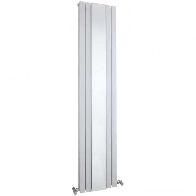 Hudson Reed Sloane Modern Double Designer Vertical Radiator Mirror 1800mm High x 381mm Wide - White - HLW64 - TAP 'N' SHOWER