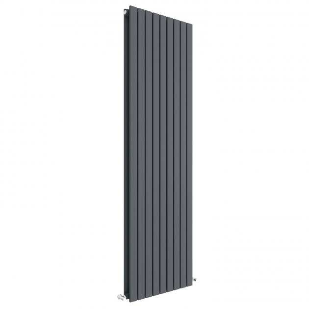Hudson Reed Sloane Modern Double Designer Vertical Radiator 1800mm High x 528mm Wide - Anthracite - HLA47D