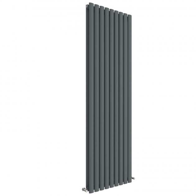 Hudson Reed Revive Modern Double Designer Vertical Radiator 1800mm High x 528mm Wide - Anthracite - HLA81