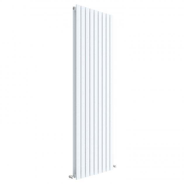 Hudson Reed Sloane Modern Double Designer Vertical Radiator 1800mm High x 528mm Wide - Satin White - HLW47D