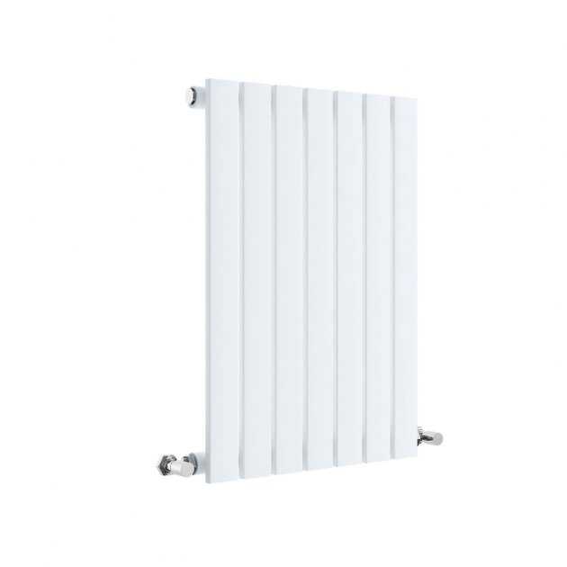 Hudson Reed Sloane Modern Single Designer Horizontal Radiator 600mm High x 412mm Wide - Satin White - HLW54