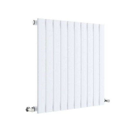 Hudson Reed Sloane Modern Single Designer Horizontal Radiator 600mm High x 586mm Wide - Satin White - HLW55