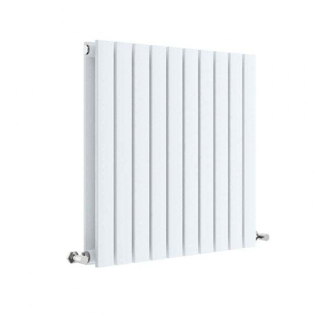 Hudson Reed Sloane Modern Double Designer Horizontal Radiator 600mm High x 586mm Wide - Satin White - HLW55D - TAP 'N' SHOWER
