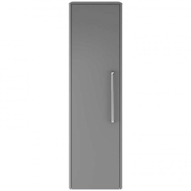 Hudson Reed Solar cool grey modern back to wall bathroom WC unit 550mm wide with sleek handle