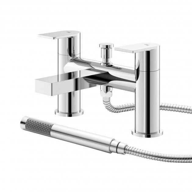 Hudson Reed Sottile Pillar Mounted Bath Shower Mixer Tap - Chrome - SOT304 - TAP 'N' SHOWER
