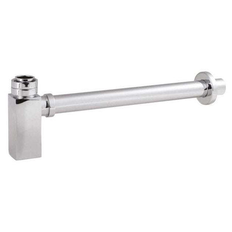 Hudson Reed Square Wall Mounted Bottle Trap with Extension Tube 300mm - Chrome - EK306