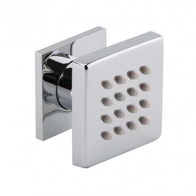 Hudson Reed Modern Square Single Body Jet 50mm Wide - Chrome - A354