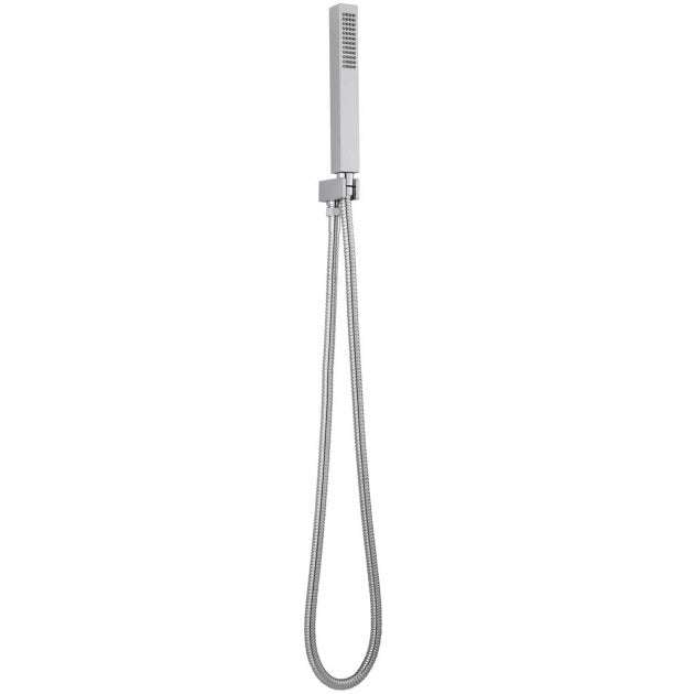 Hudson Reed Modern Square Pencil Shower Handset with Hose and Bracket - Chrome - A3264 - TAP 'N' SHOWER