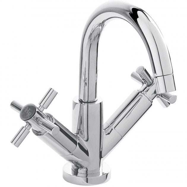 Hudson Reed Tec Crosshead Cloakroom Dual Handle Mono Basin Mixer Tap P