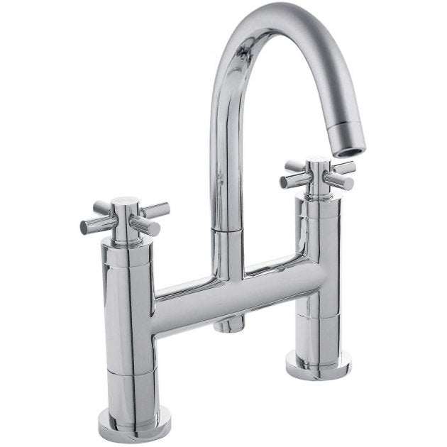 Hudson Reed Tec Crosshead Pillar Mounted Bath Filler Tap - Chrome - TE