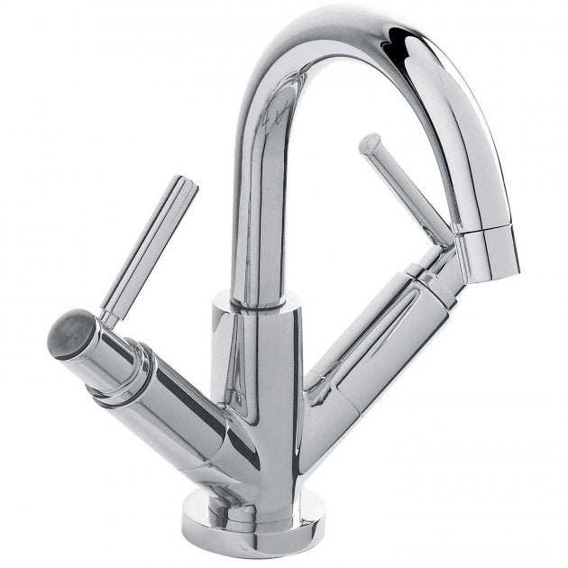 Hudson Reed Tec Lever Cloakroom Dual Handle Mono Basin Mixer Tap - Chr