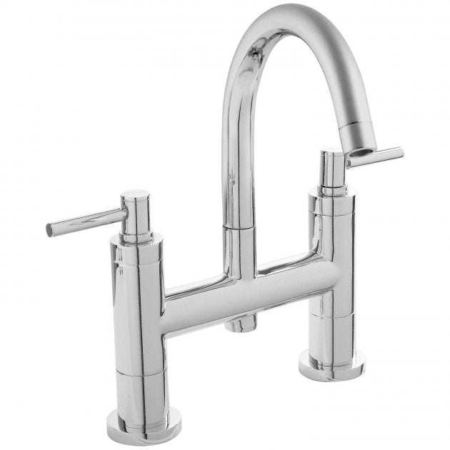 Hudson Reed Tec Lever Pillar Mounted Bath Filler Tap - Chrome - TEL353