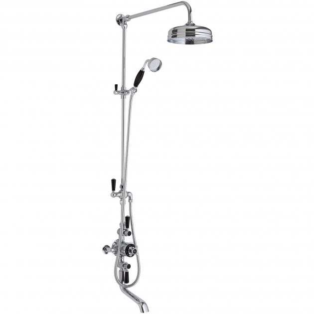 Hudson Reed Topaz Triple Exposed Fixed Head & Spout Mixer Shower with
