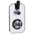 Hudson Reed Topaz Twin Concealed Black Shower Valve - Chrome/Black - B