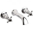 Hudson Reed Topaz Black Crosshead Dome Collar Wall Mounted Bath Spout