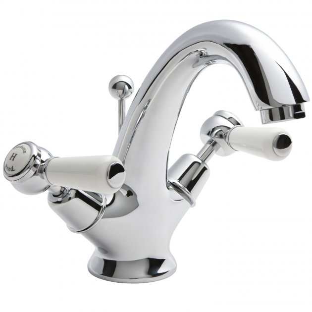 Hudson Reed Topaz Traditional Lever Dual Handle Mono Basin Mixer Tap w